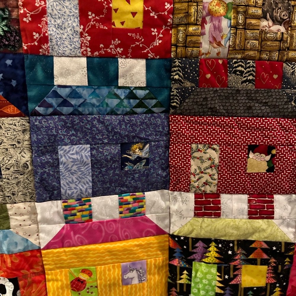 Handmade quilt, 86 x 52, vintage design - Picture 8 of 10
